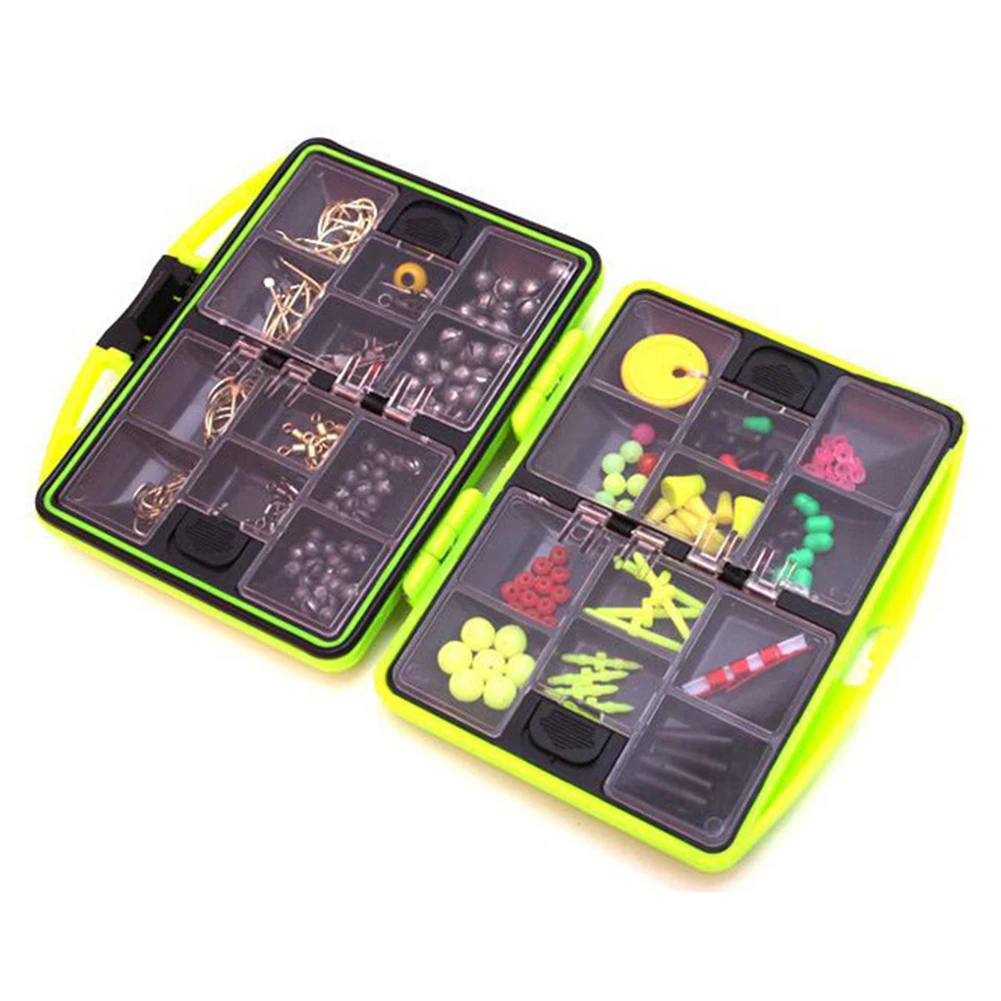 

24 Compartments Useful Accessories Portable Lures Connector Swivels Tackle Box Jig Double Layer Outdoor Fishing Tool Set Sinkers