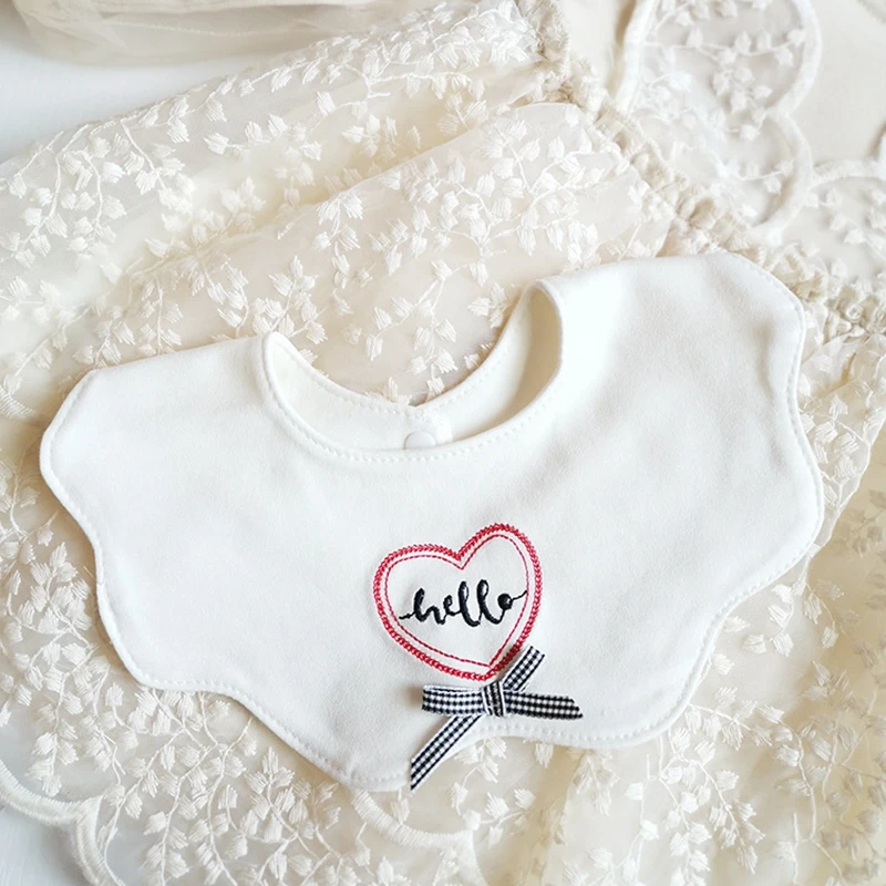 Baby Boy Cartoon Bib Baby Embroidered Cotton Saliva Towel Baby Girl All-match Fake Collar Bib Pocket Soft Kids Stuff (5)