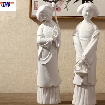 

Chinese Style Classical Lady Ceramics Craftwork Sculpture Decoration Living Room TV Cabinet Personality Ornaments X2725