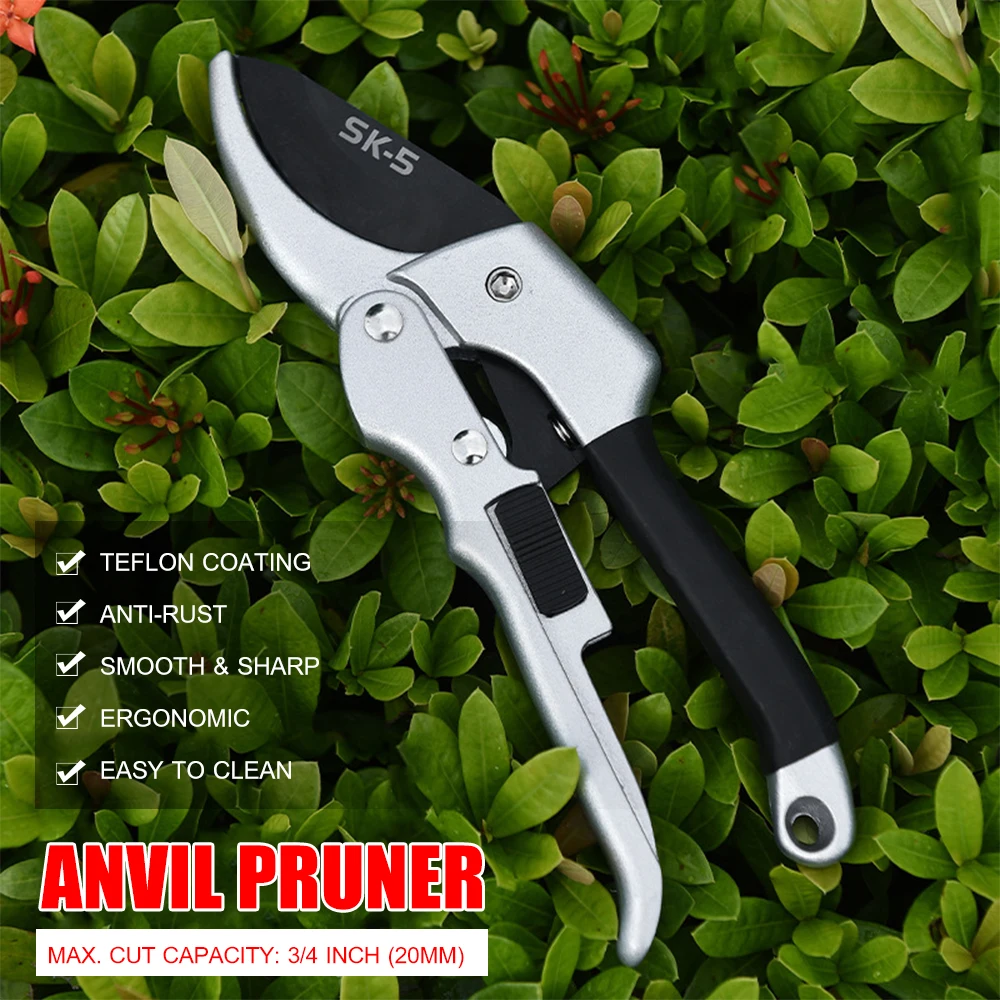 Handheld Anvil Pruner Hand Pruning Shears Branch Trimmer Tree Limb
