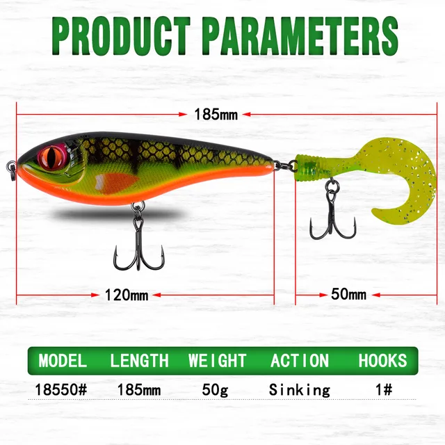 CF-lure – 185 mm jerkki jigipyrstöllä