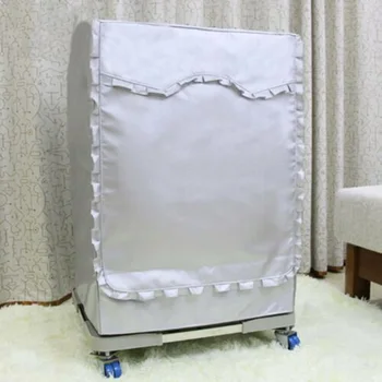 

1 Piece Silver Waterproof Cover Hoods For Fronts Loads Washers Dryer Automatic Washing Machine Covers