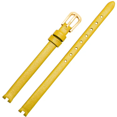 Elegant Ultrathin Leather Watch Band with Pin Buckle