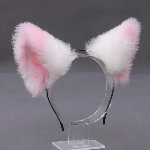 Cosplay Cute Cat Fox Fur Ear Hair Hoops Anime Lolita Hairband Fur Headbands Clip Women Girl Hair Accessories Ear Hair Band 22