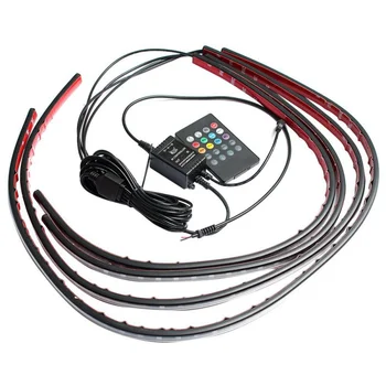 

1PC Car Bottom Atmosphere Lamp RGB Led Neon Chassis Strip Bar Ambient Light APP Remote Control Decorative