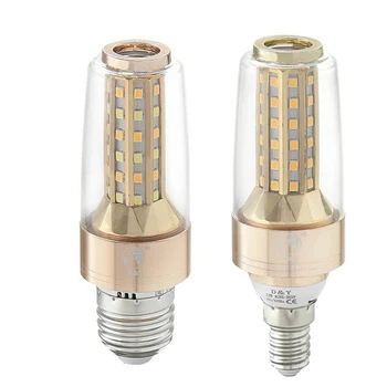 

New 12W Rocket Launcher Led Bulb, Three-color Light-changing Highlight E27 Marble Corn Two-color Candle Light