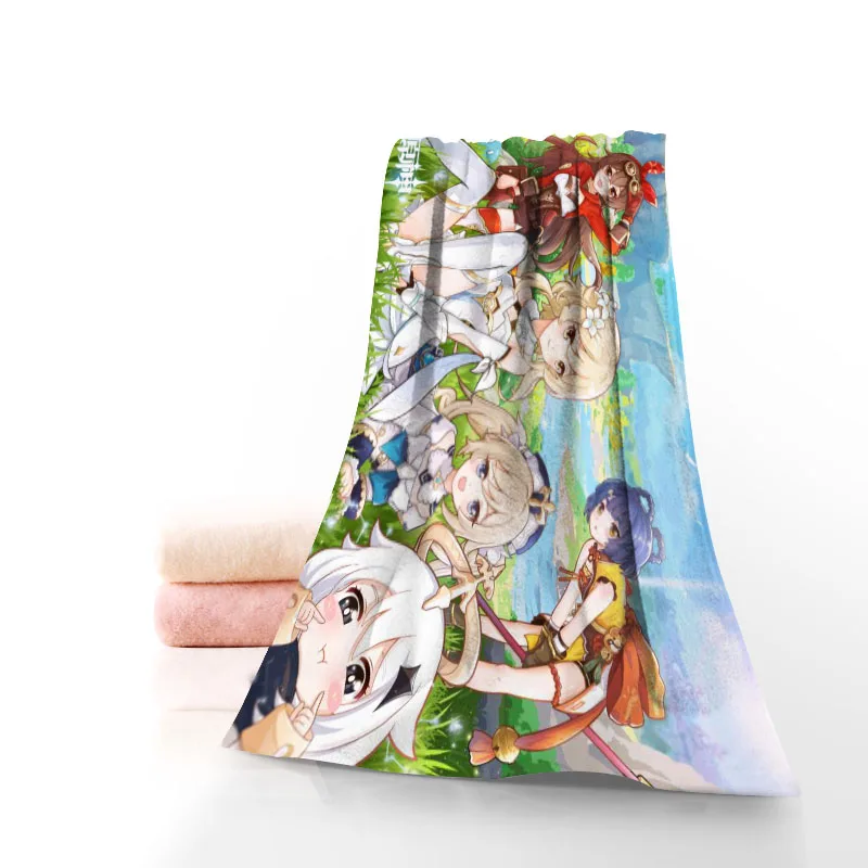 

Hot Sale Custom Genshin Impact Anime Game 35x75cm And 70x140cm Daily Exercise Fitness Fast Dry Face Bamboo Fiber Towel