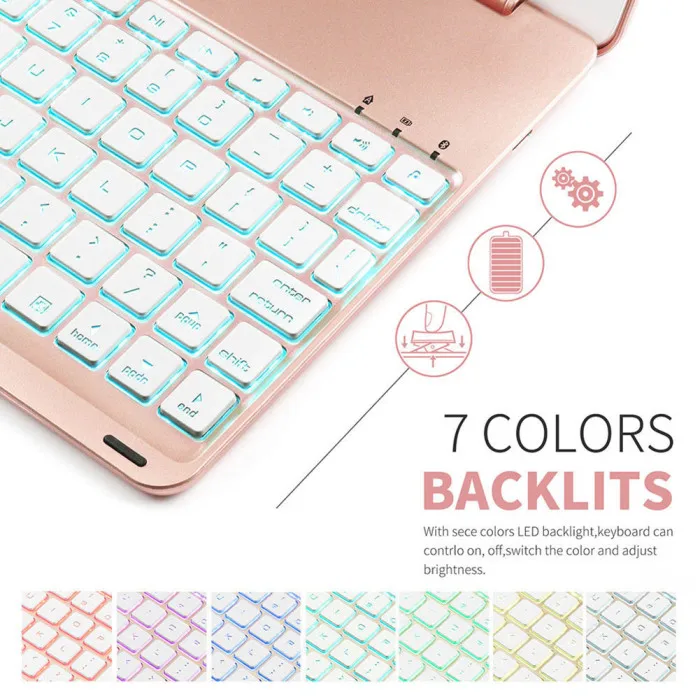 Алюминиевая Bluetooth клавиатура Folio чехол для iPad Air 2 iPad Pro 9,7 дюйма NC99