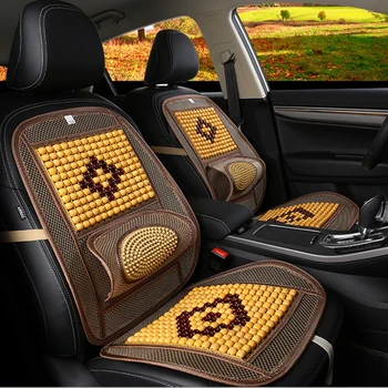

2020 new universial Summer Car Seat Covers Wooden Bead Massage Seat Mat Hollow Breathable Cooling Cushion