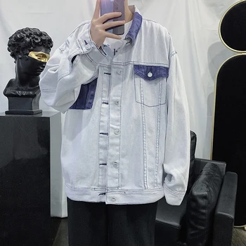 

Men's jacket 2020 spring and summer new handsome light color casual loose jacket youth personality fashion men's clothing