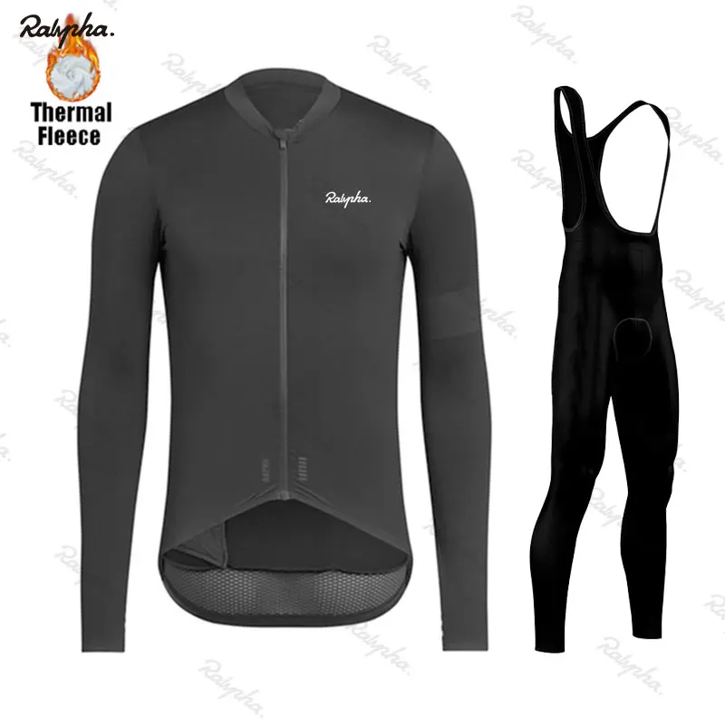 RCC Raphaing winter fleece bike suit Ropa Ciclismo men's top jersey outdoor riding mountain bike bicycle long sleeve riding suit - Цвет: 20