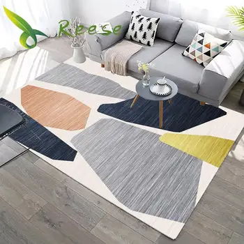 

New Modern 3D Geometric Wood Floor Carpet Rug For Living Room Non-slip Washable Carpet For Prayer Commercial Bathroom Or Crawl