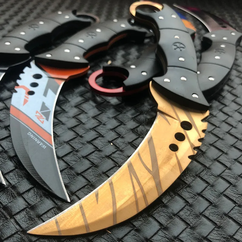 Сверхмощный Skinner Hawkbill CSGO KARAMBIT тактический нож 5 цветов для охоты на открытом воздухе и выживания с фиксированным лезвием Ножи