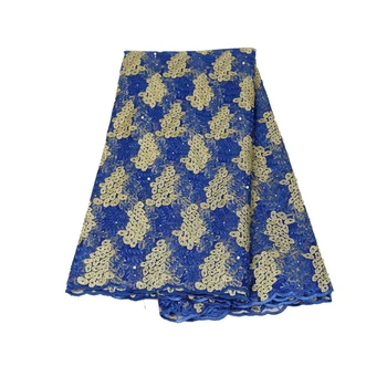 

2020 Latest French Nigerian Embroidered Lace Fabrics High Quality African Mesh Lace Fabric Wedding Stones French Tulle Lace