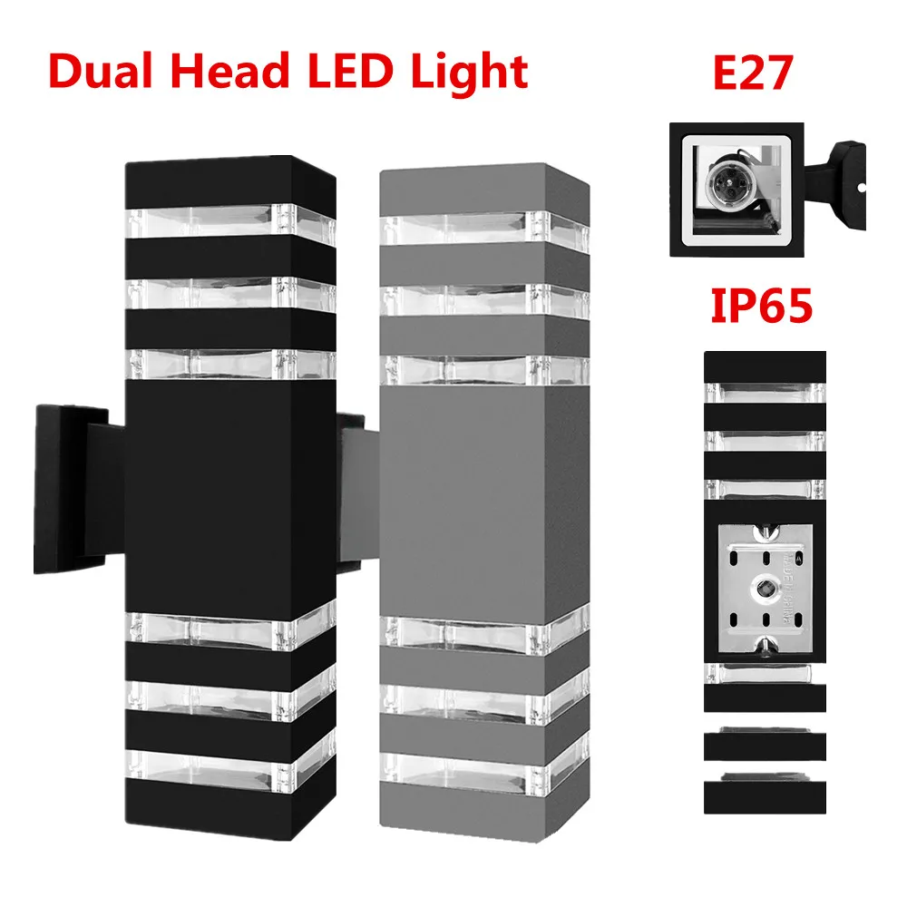 IP65 AC 85-240V водонепроницаемый 5W Крытый открытый светодиодный настенный светильник