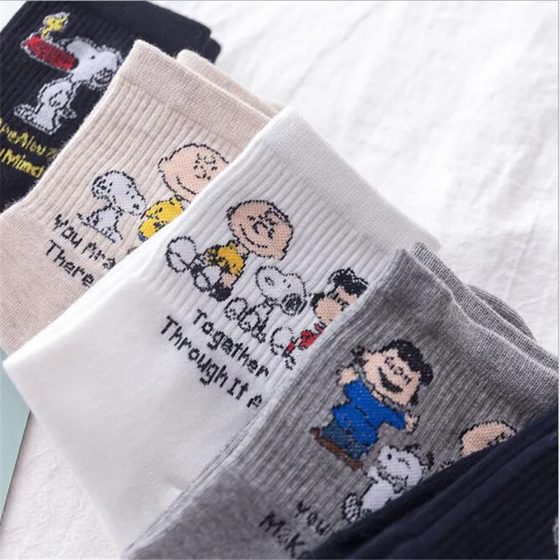 Новинка; милые женские носки из чесаного хлопка с рисунком Kawai; женские повседневные теплые зимние носки с забавными собачками и милыми животными для девочек