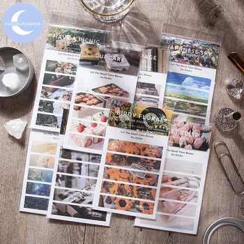 

YueGuangXia Holiday Albums Sticker Scrapbooking Planner Laptop Cycle Toy Cool Doodling Decorative Stationery 8 Designs 6pcs/lot