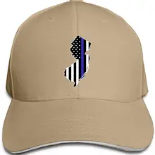 Тонкая синяя линия NJ State Police Регулируемая Сэндвич Кепка-Бейсболка Шляпа