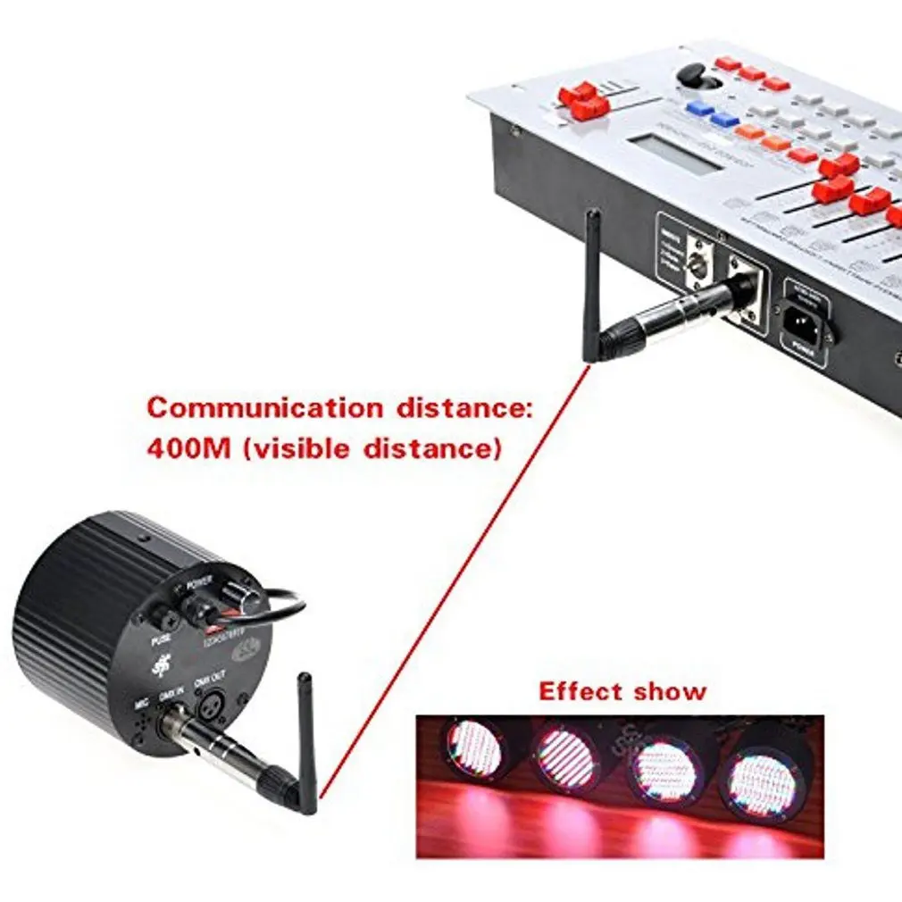 

New New 2.4G Wireless Transmitter Receiver Laser Light Controller for Stage Effect DJ Disco DMX Transmitter Receiver EU/US Plug