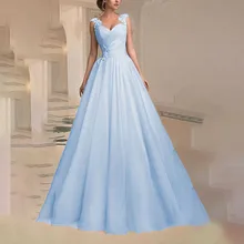 Женское платье вечернее сексуальное с v-образным вырезом без рукавов Модное Длинное Платье однотонный длинный подол Дамское Платье