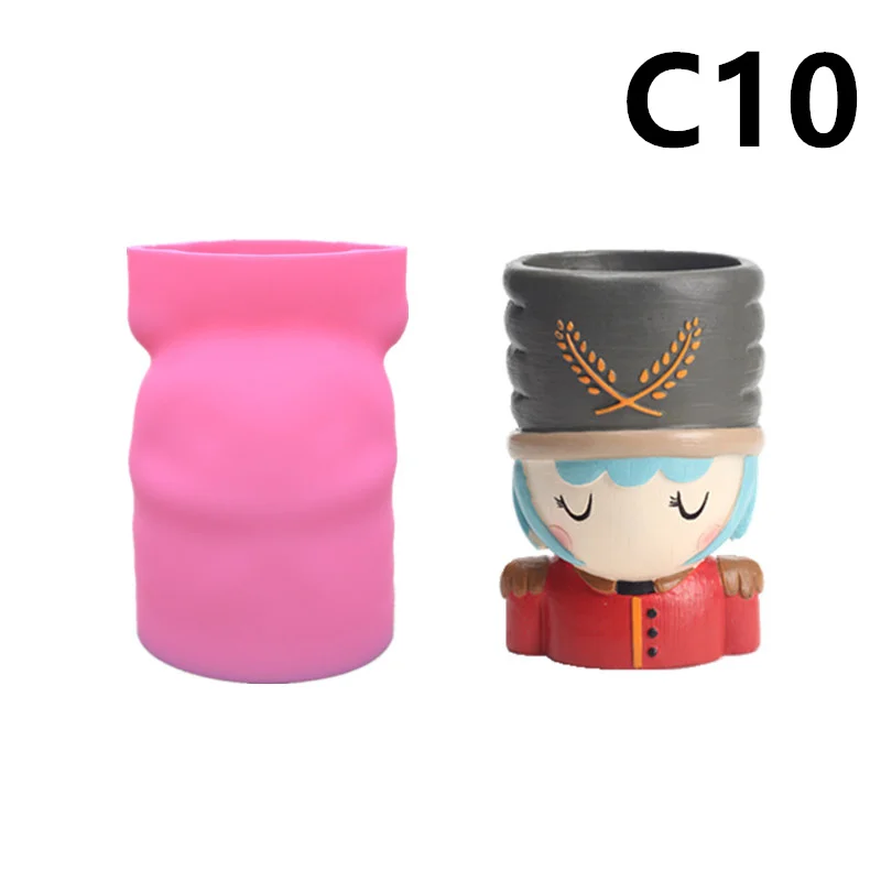 

Silicone Mold Soldier Potted Plant DIY Resin Keychain Pendant Epoxy Resin Molds For Jewelry Making Tools Handmade Craft C10