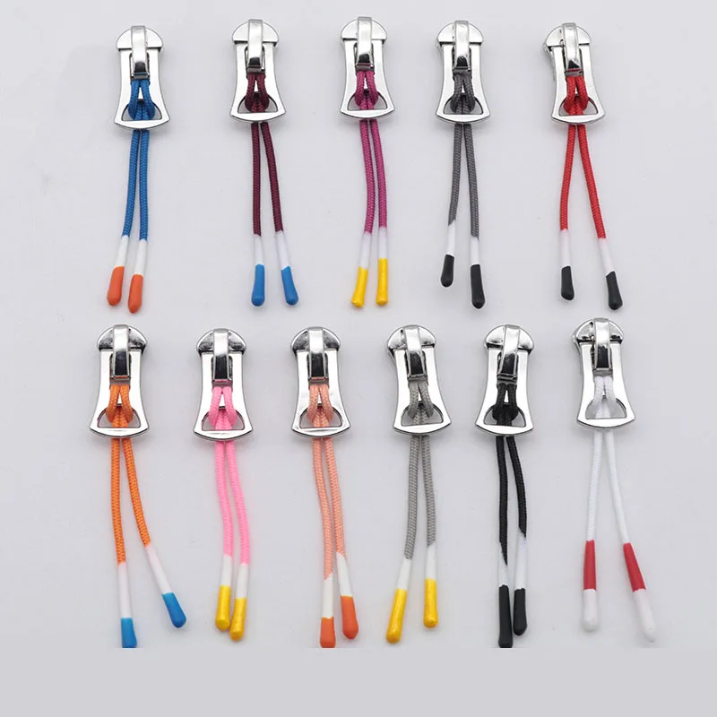

2Pcs Color Rope Zipper Pull Replacement Zipper Head Cord Strap DIY Garment Bag Suitcase Tent Backpack Accessories Zip Puller Tab