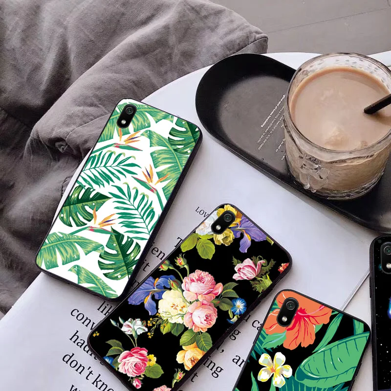 For Xiaomi Redmi 7A Case Mi A2 Lite Red Rose Phone Case For Redmi 4x 5 Plus 5A 6A 6 Pro Case Black TPU Cover Redmi GO Redmi S2