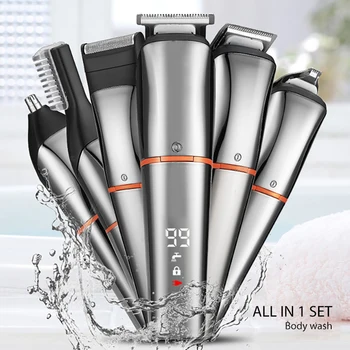 

New Multifunctional Oil-Tip Hair Clipper Six-In-One Rechargeable Electric Hair Clipper T-Tip Washing Hair Clipper