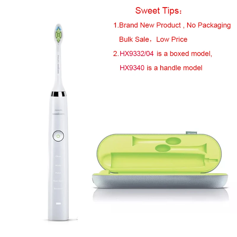 Philips Sonicare HX9340 звуковая качественная электрическая зубная щетка Алмазная чистая