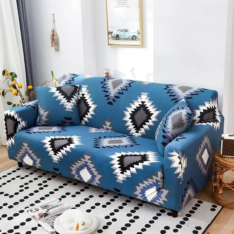 Современным принтом секционные стрейч диван крышку диванных чехлов эластичный подходит для всех чехлов диван протектор чехол для гостиная 1/2/3/4 местный - Цвет: Color 7
