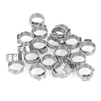 

180pcs Hose Clamp Set Stainless Steel Single Ear Clip Kit 5.8-21 mm Rustproof