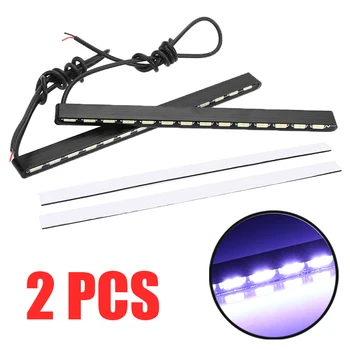 

2pcs DC12V 7030 White 14LED Car Auto Day-time Running Light Strip Fog Lamp 15.5cm 800lm DIY Accessories