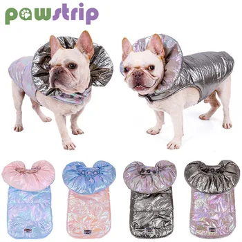 

Bubble Collar Dog Coat Double Side Wear Dog Cat Jacket Winter Warm Puppy Vest Pet Clothing for Small Medium Dogs Pets Costume