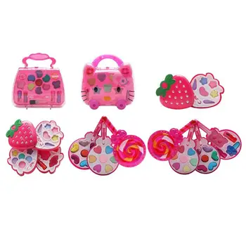 

Kids Make Up Toy Set Pretend Play Princess Pink Makeup Beauty Safety Non-toxic Kit Toys for Girls Dressing Cosmetic Girl