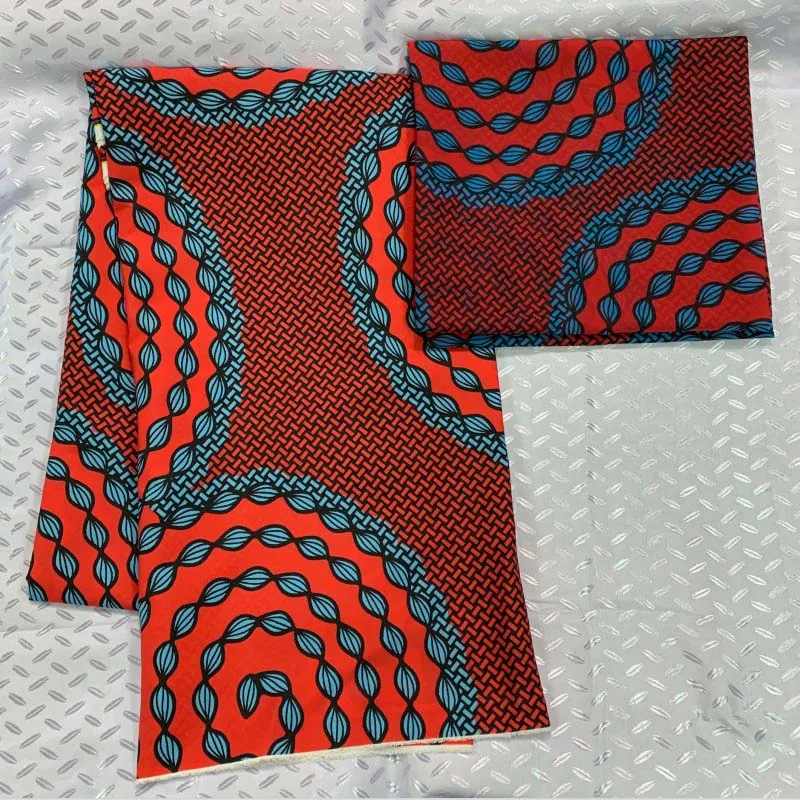 ИМИТИРОВАННАЯ африканская шелковая атласная ткань воск шифон печати Анкара снег спиннинг дышащий 4 ярдов+ 2 ярдов ткани шифон воск