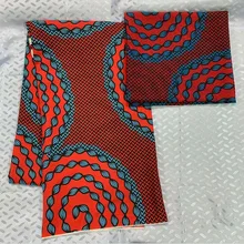 ИМИТИРОВАННАЯ африканская шелковая атласная ткань воск шифон печати Анкара снег спиннинг дышащий 4 ярдов+ 2 ярдов ткани шифон воск