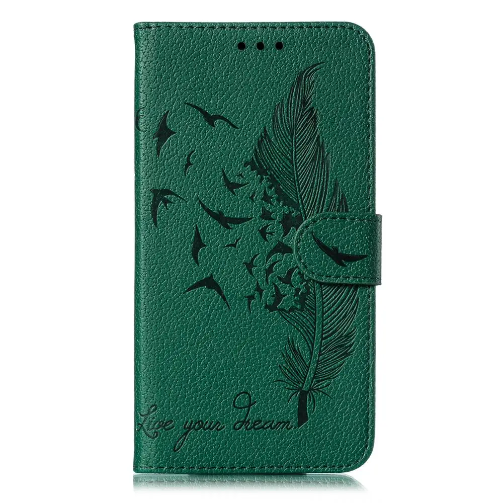 Чехол-портмоне для samsung Galaxy S10 e 5G S9 обратите внимание; размеры 9 и 10 J4 J6 плюс A5 A6 A7 A8 A9 A10 A60 A50 A70 M20 M30 A20E A30 A40 A2 ядро - Цвет: Green