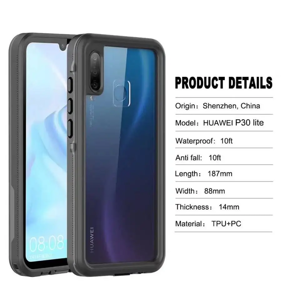 Чехол для дайвинга, плавания и снега для huawei P30 Lite Nova 4e Чехол IP68 Водонепроницаемый чехол для подводного плавания для huawei P30 Pro 360 полный корпус