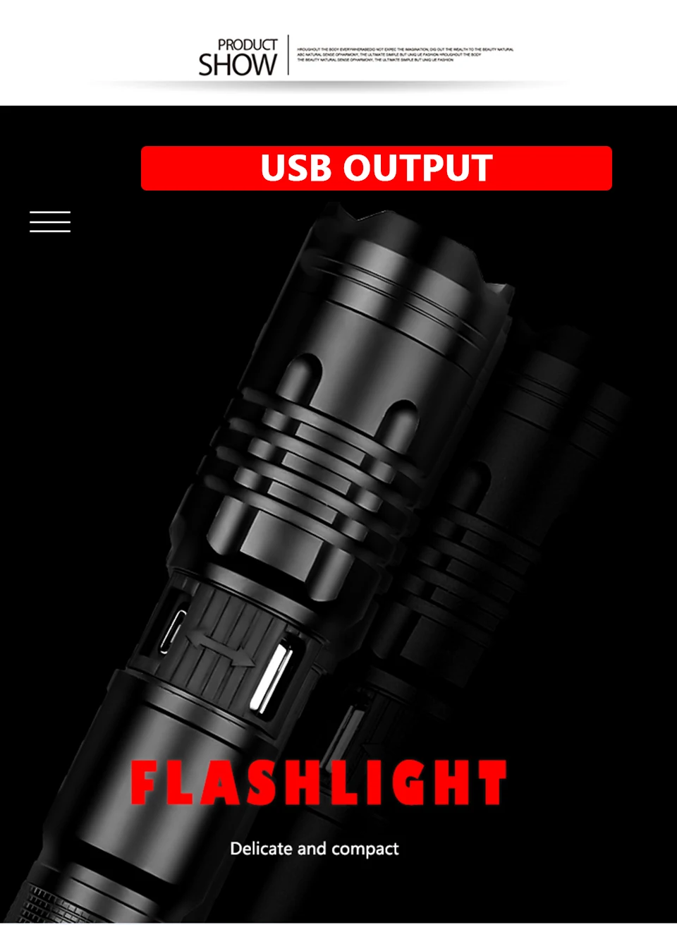 Светодиодный фонарик cree xhp70 usb зарядка стрейч зум ударопрочный внешний аккумулятор 18650 перезаряжаемый фонарик факел z92