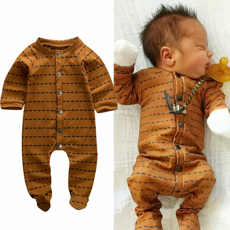 Imcute новая одежда для малышей Девочки, мальчики, дети комбинезон на осень с длинными рукавами комбинезон Обёрточная бумага стопы верхняя одежда для детей от 0 до 6 месяцев