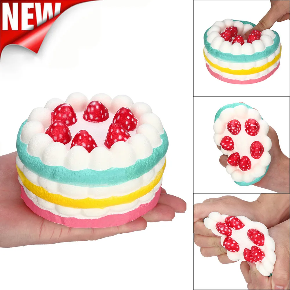 

Toys For Children Stress Reliever Strawberry Cake Scented Super Slow Rising Collection Squishy Toys Kids Toy Juguetes para ninos