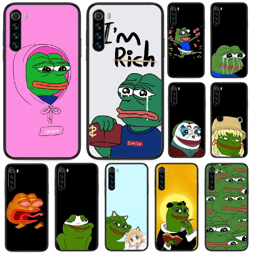 Веселый Чехол для телефона Sad Frog pepe meme Xiaomi Redmi Note 4A 4X 5 6 6A 7 7A 8 8A 4 5A 8T Plus Pro черный