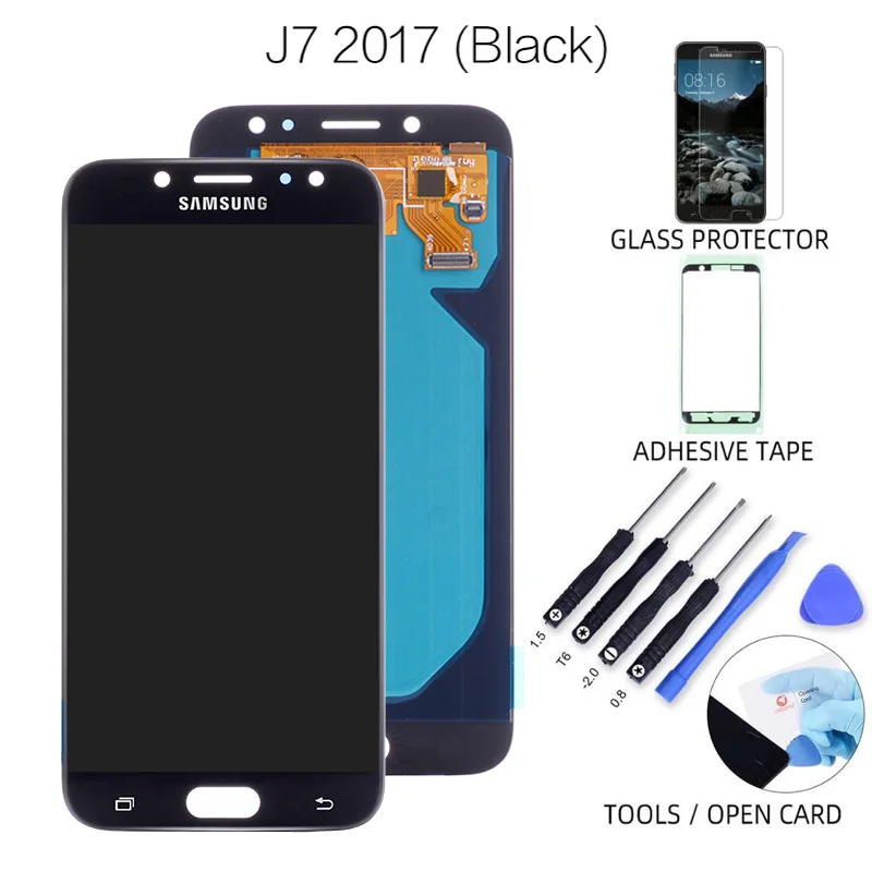 AMOLED Дисплей для SAMSUNG Galaxy J7 Дисплей J7 Pro J730 J730F LCD в сборе с тачскрином 5.5'' J730GM/DS - Цвет: Black