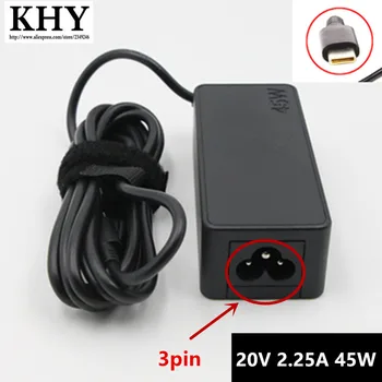 

New 20V 2.25A 45W Type-C 3pin Adapter for ThinkPad Yoga 11e 4th 5th, X1 Tablet 2nd 3rd, X1 Yoga 2nd 3rd,Yoga 370 X380 X390 Yoga