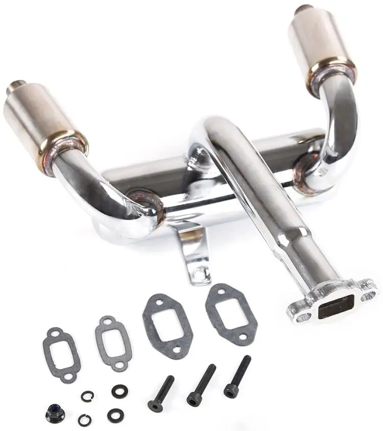CDKJ Exhaust Pipe Right Hand Side Regulator Muffler Pipe Spring Fits 1/5 HPI Baja Silver Ratio 