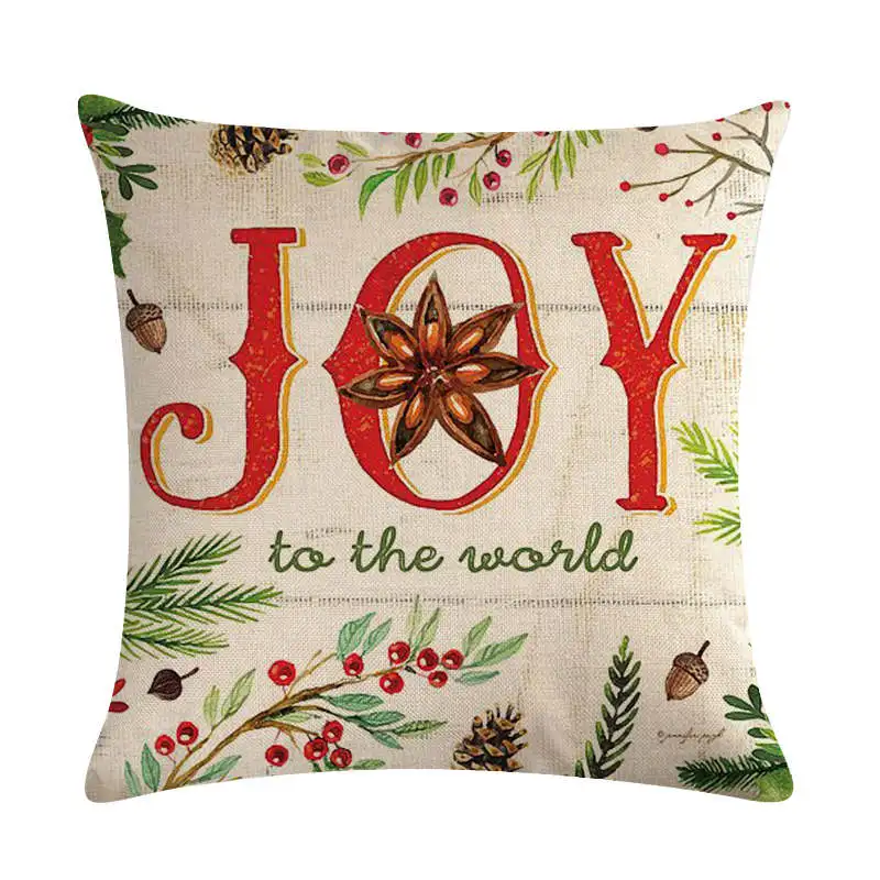 45x45 Square Pillow Cover Pumpkin Cushion Case Toss Pillowcase Pillows Christmas Style Car Pattern Pillow Case Decor - Цвет: 3