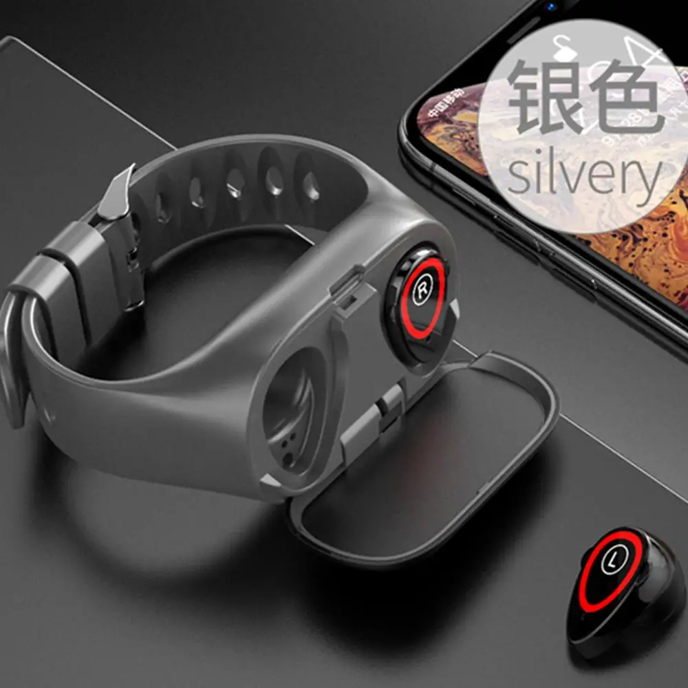 Купить часы с наушниками. Смарт часы LEMFO m1. Smart Bracelet TWS Earbuds BT 5.0. Фитнес-браслет LEMFO m1 с беспроводными TWS-наушниками. Смарт часы TWS Bluetooth.