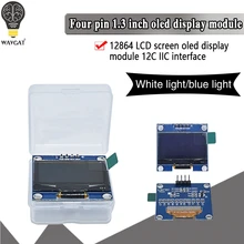1.3 polegada oled iic série branco azul oled módulo de exibição 128x64 i2c ssd1306 12864 placa da tela lcd vdd gnd sck sda para arduino