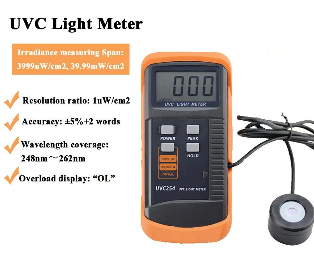 uvc light meter