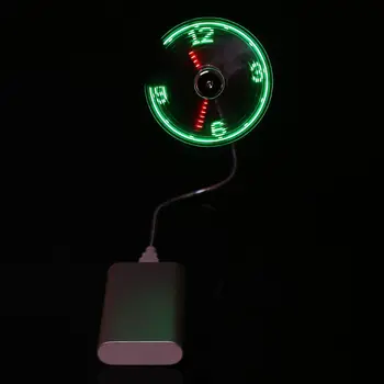 

Flexible Gooseneck USB LED Clock Fan with Real Time Display For Notebook PC